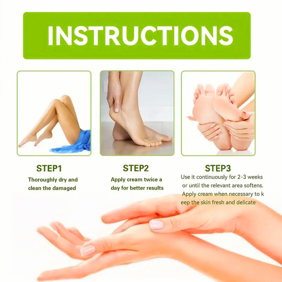 42% Urea Hand & Foot Cream - Intensive Moisturizing Body Lotion, Hydrating Care for Dry & Cracked Skin