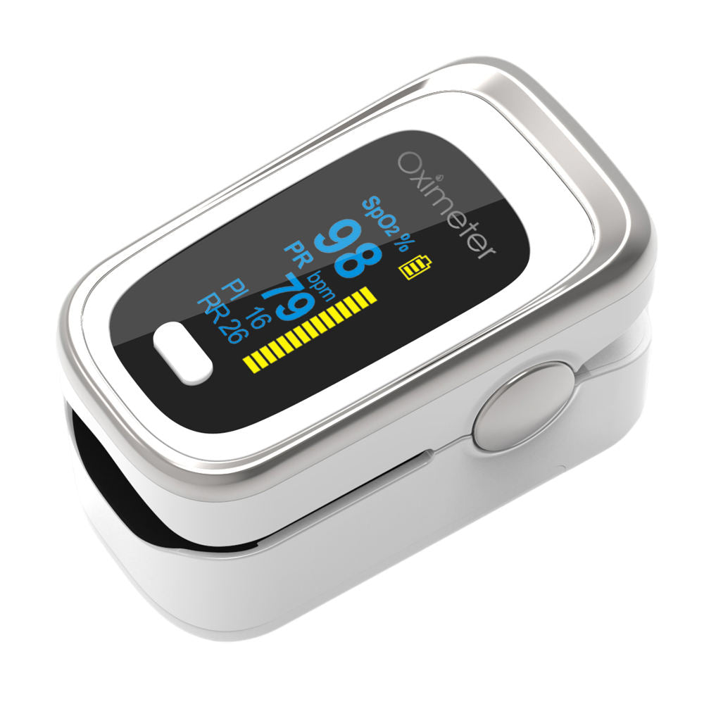 Finger Pulse Oximeter - Oxygen Saturation & Respiratory Rate Monitor, Sleep Tracking