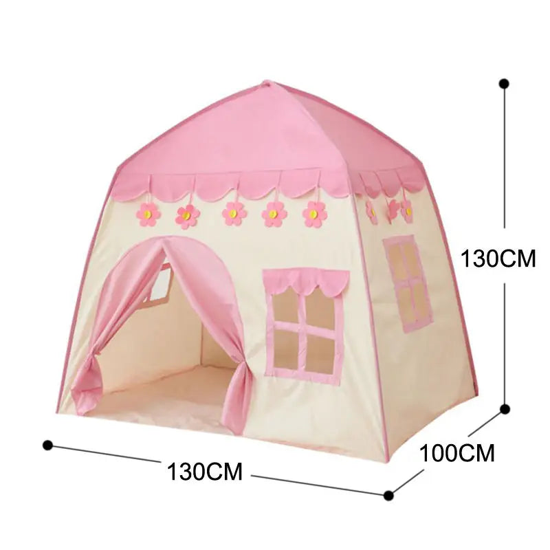 Children’s Teepee Playhouse Tent - Sturdy Oxford Fabric, Indoor/Outdoor Garden Castle, Easy Assembly, Portable