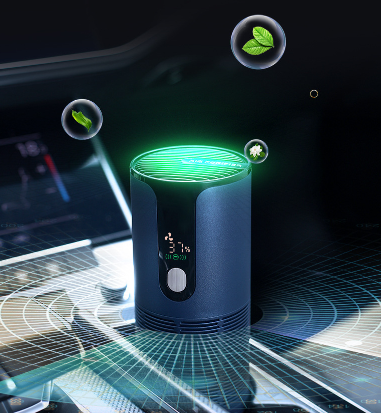 Intelligent Car Air Purifier - UVC, Negative Ions, USB Power, All Models, Smoke/Formaldehyde Removal