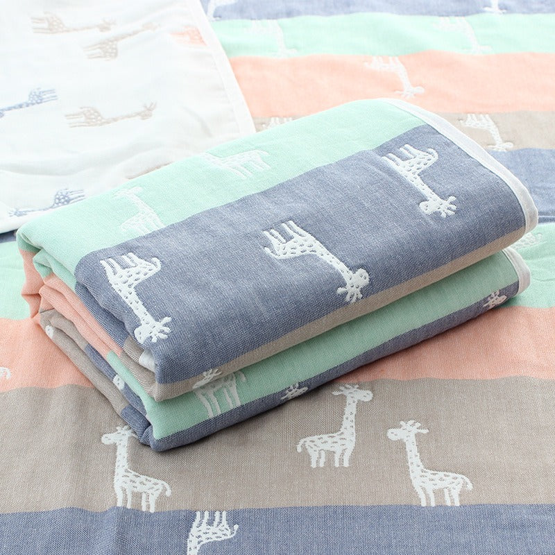 Six-Layer Gauze Baby Bath Towel & Blanket - Ultra-Absorbent, Soft, Multiple Patterns
