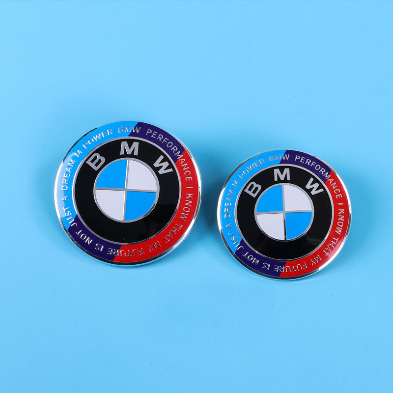 BMW Wheel Hub Center Covers - Front & Rear, ABS + High Gloss Aluminum, Multiple Colors