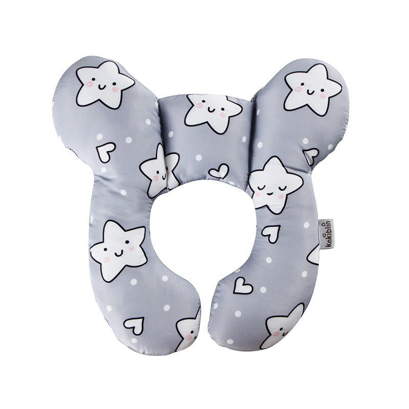 U-Shaped Baby Head & Neck Protection Pillow - Stroller, Car Seat & Sleep Support, Multiple Patterns