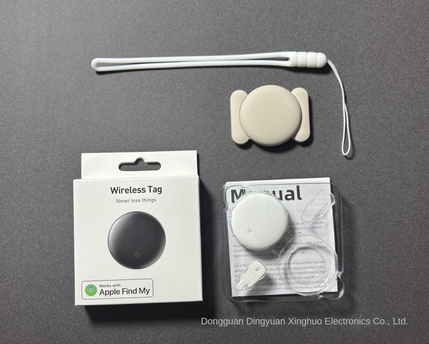 Waterproof Anti-Lost Tracker Compatible with Find My for Pet Locator, Alternative to Airtag