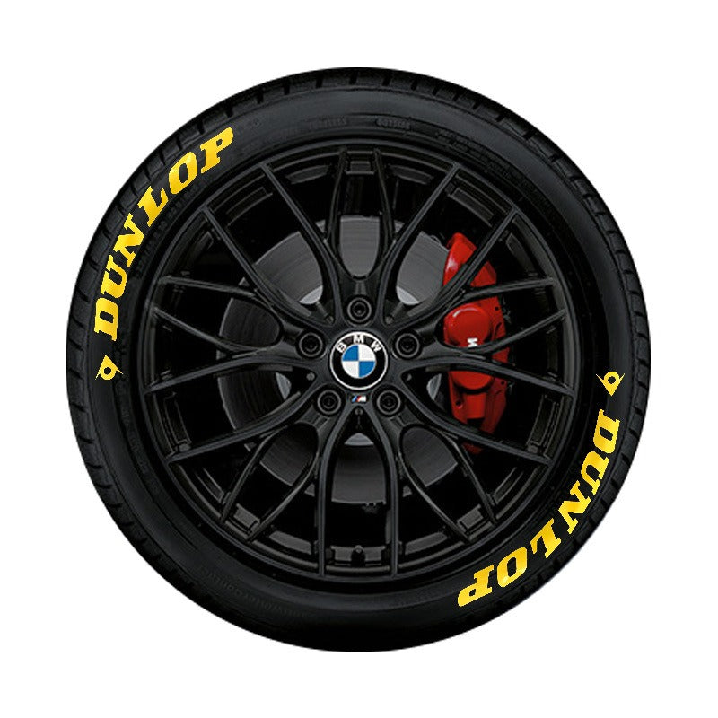 3D Letter Car Tire Stickers - PVC, 3.5cm Height, Adhesive, Multiple Set Sizes