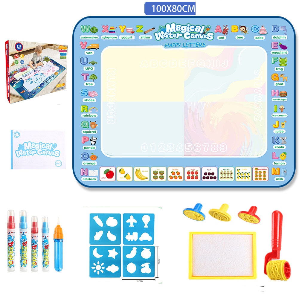 Reusable Water Doodle Mat - Magic Drawing Board for Kids, Washable Fabric, Multiple Themes & Sizes