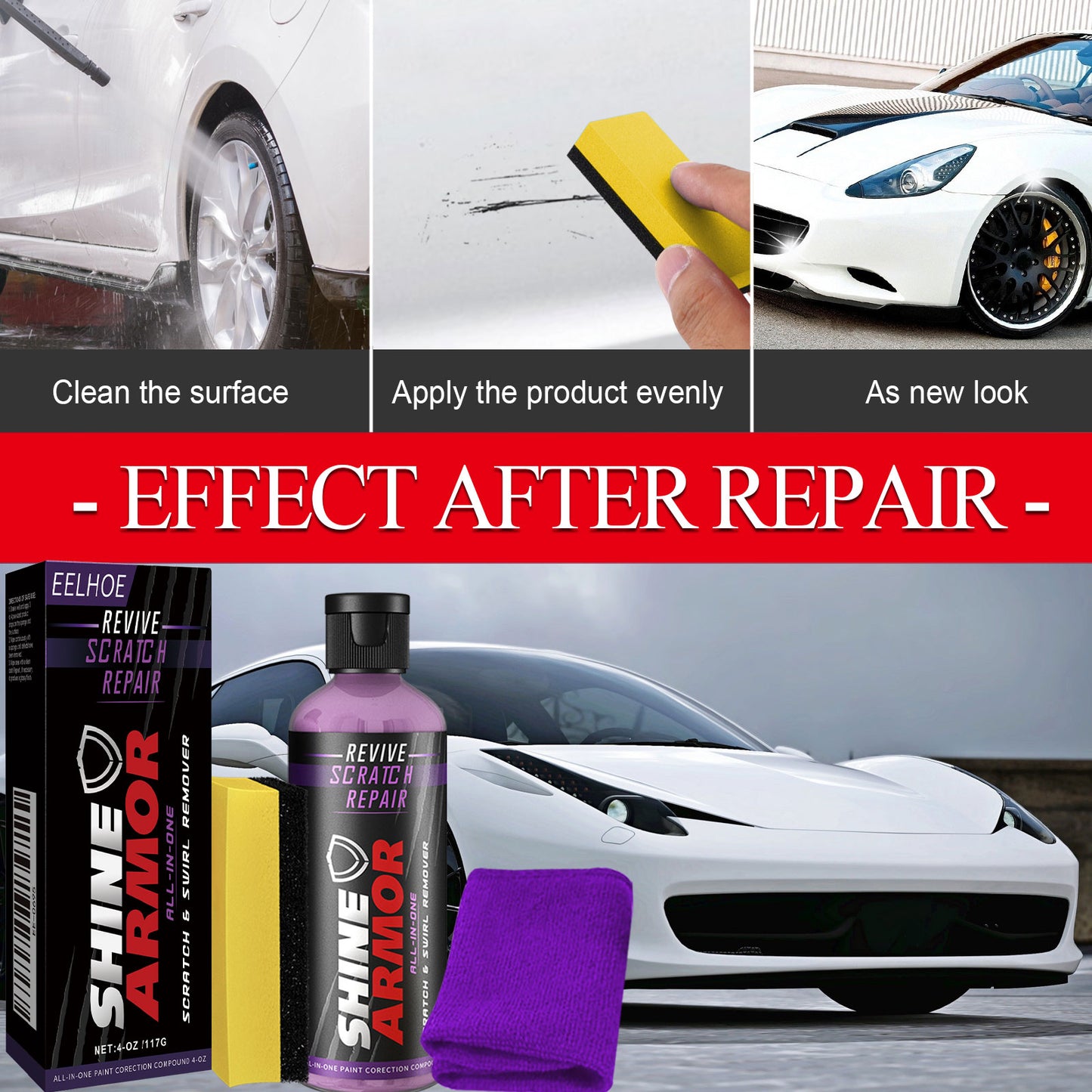 Automotive Scratch-Free Repair Liquid - Blemish Removal, Beauty Polish, Surfactant