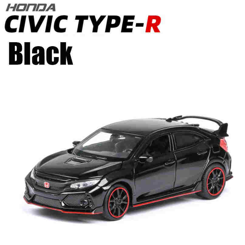 1:32 HONDA CIVIC TYPE-R Diecasts & Toy Vehicles Metal Car Model Sound Light Collection Car Toys For Children Christmas Gift
