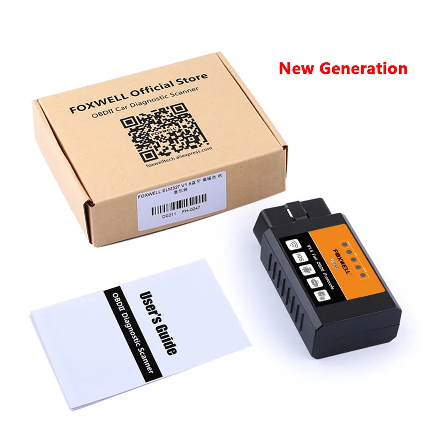 Universal OBD2 WiFi ELM327 V1.5 Scanner - iPhone/iOS Compatible, Auto Diagnostic Code Reader, Wi-Fi OBDII Tool